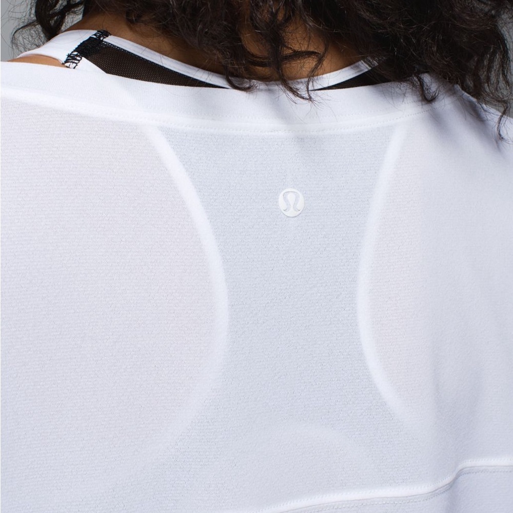 Lululemon athletica Sport Tee White Black size 12 - Picture 9 of 9